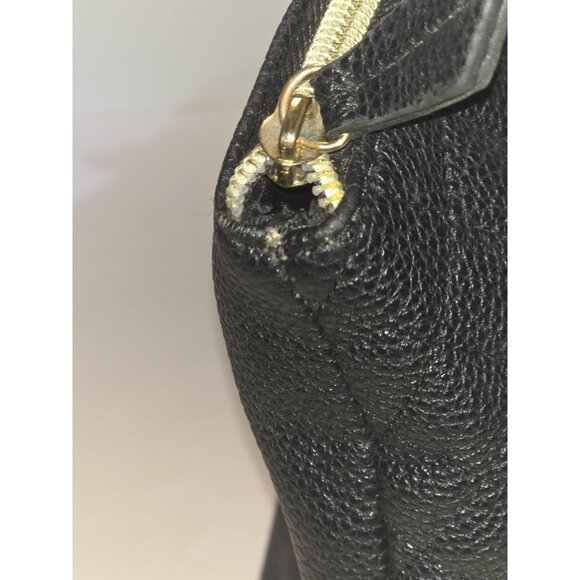 KENNETH COLE Reaction Medium Black Leather Shoulder Hobo Tote Satchel Purse Bag - Picture 14 of 16